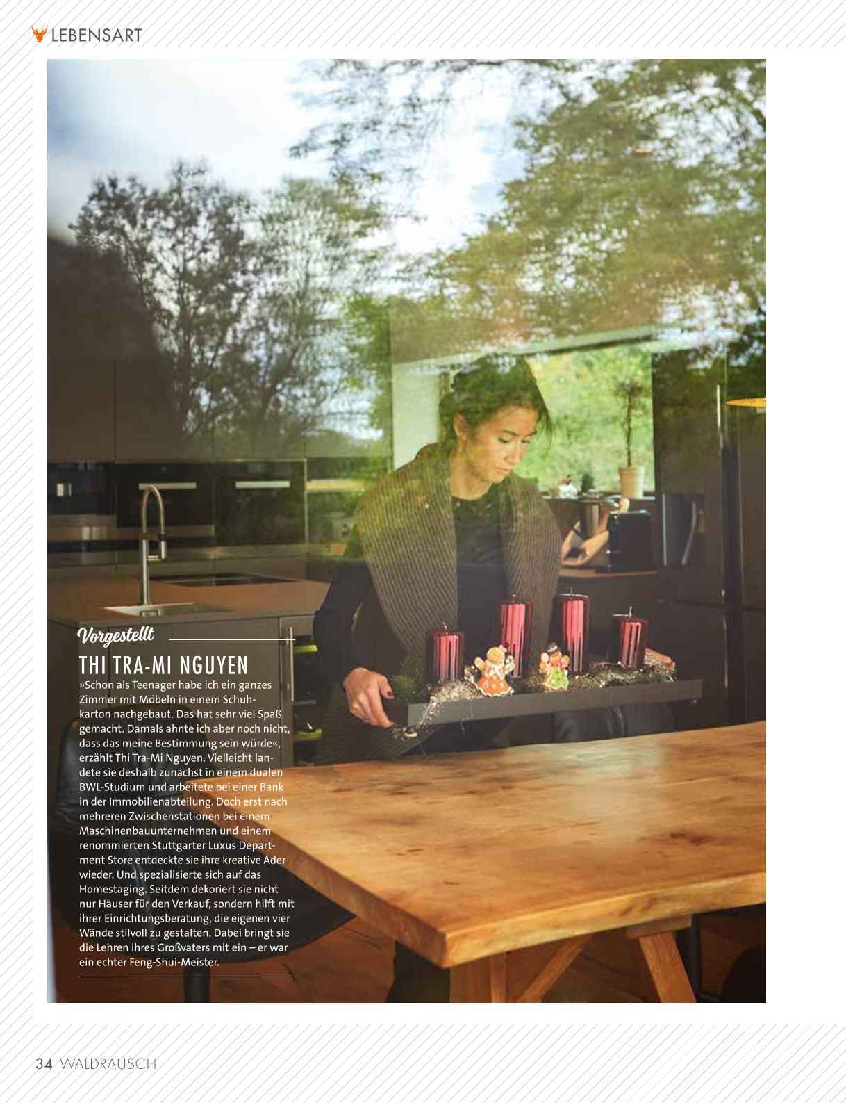 Das Waldrausch Magazin widmet sich der Einrichtungskunst von Thi Tra-Mi Nguyen, der Gründerin von Raumlevel