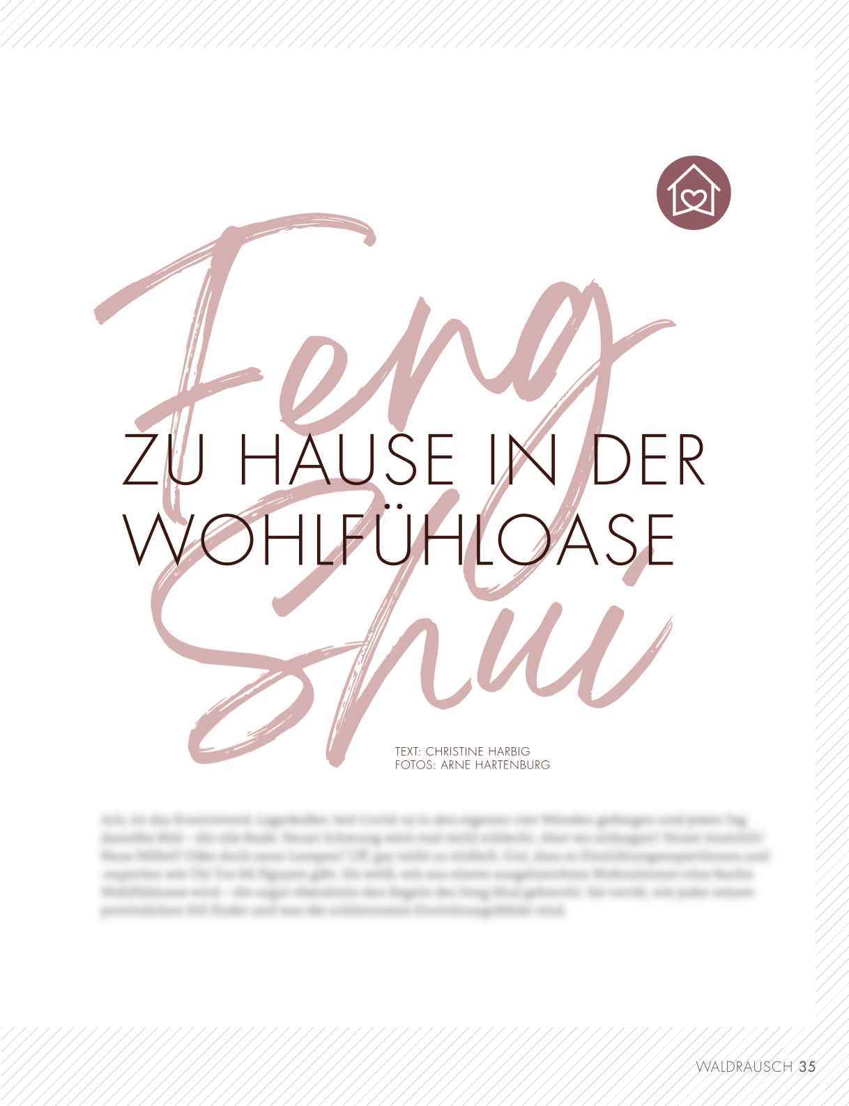 Feng Shui, zu Hause in der Wohlfühloase